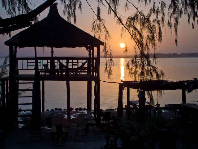Sun Rise on the Lake Retba